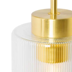 Applique murale Art déco dorée avec verre - Laura