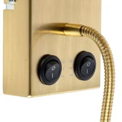 Applique murale Art déco noire avec abat-jour en coton noir - Stacca