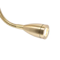 Applique murale Art déco noire avec abat-jour en coton noir - Stacca