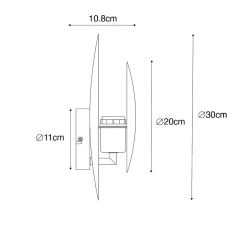 Applique murale Art déco noire avec or - Emilienne