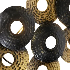 Applique murale Art Déco orientale or antique 3 lumières - Balla