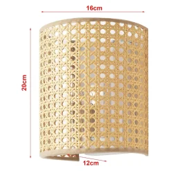 Applique murale Ascot E27 20 x 16 x 12 cm blanc aspect rotin lux.pro
