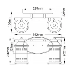 Applique murale Ashland Bay 2 lumières