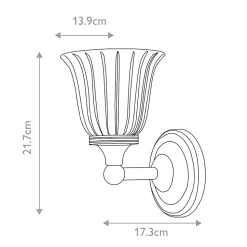 Applique murale Austen 1 lumière - Nickel poli