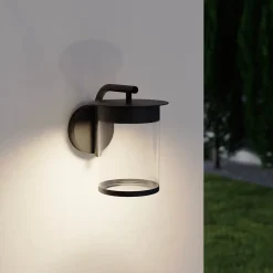 Applique murale Beret LED intégrée 800lm 11W IP44 GoodHome noir