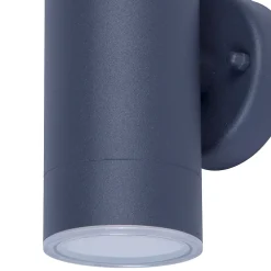 Applique murale bidirectionnelle Candiac LED intégrée 760lm 8.6W IP44 GoodHome gris anthracite