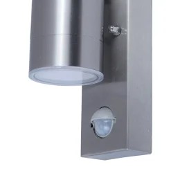 Applique murale bidirectionnelle avec détecteur de mouvement Candiac LED intégrée 760lm 9W IP44 chrome