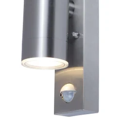 Applique murale bidirectionnelle avec détecteur de mouvement Candiac LED intégrée 760lm 9W IP44 chrome