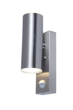 Applique murale bidirectionnelle avec détecteur de mouvement Candiac LED intégrée 760lm 9W IP44 chrome