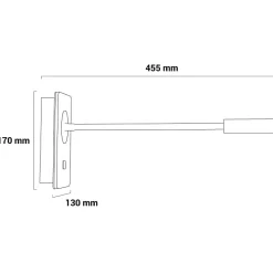 Applique murale blanc et bois avec faisceau de lecture flexible 3W port USB et Type C interrupteur avec puces CREE