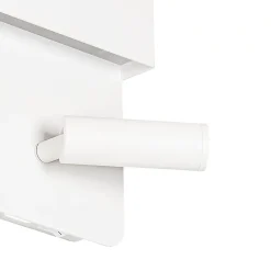 Applique murale blanche avec LED, USB et liseuse avec interrupteur - Robin