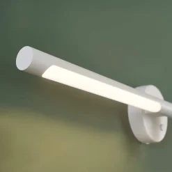 Applique murale blanche avec liseuse LED orientable - Noxea