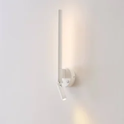 Applique murale blanche avec liseuse LED orientable - Noxea