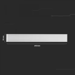 Applique Murale Blanche Double Faisceau 60cm 17W Haut rendement 145lm/W IP44 - Blanc Chaud 2300K - 3500K - SILAMP