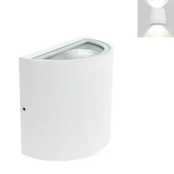 Applique Murale Blanche LED Double Faisceau 10W IP44 - Blanc Neutre 4000K - 5500K - SILAMP