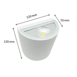 Applique Murale Blanche LED Double Faisceau 10W IP44 - Blanc Neutre 4000K - 5500K - SILAMP