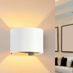 Applique Murale Blanche LED 6W IP54 Rond - Blanc Neutre 4000K - 5500K - SILAMP