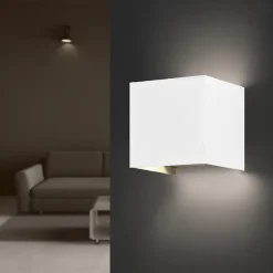 Applique Murale Blanche LED 12W IP54 Carré - Blanc Neutre 4000K - 5500K - SILAMP