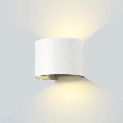 Applique Murale Blanche LED 6W IP54 Rond - Blanc Chaud 2300K - 3500K - SILAMP