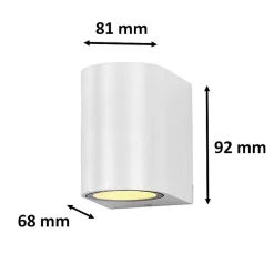 Applique Murale Blanche LED IP44 pour Ampoule GU10 - SILAMP