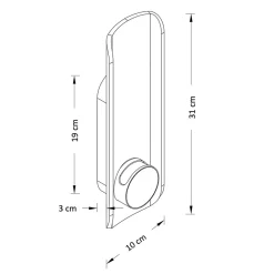 Applique murale bois et métal LED intégrée - Sparrow
