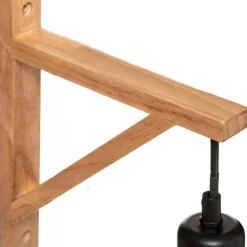 Applique Murale Bois Naturel 22.5cm - SILUMEN - Beige - E27 - IP20