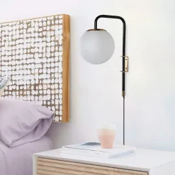 Applique murale Boule avec câble et prise CRISTINA - E27 pour la maison.