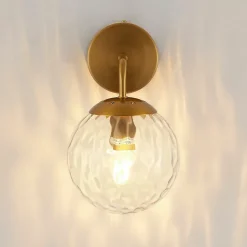 Applique murale boule de verre texturé - Winoa