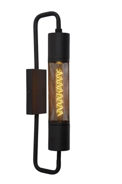 Applique murale CALIXT en acier avec 1xE27 - Noir - Lucide