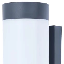 Applique murale Callisto taille S LED intégrée 800lm 13.5W IP44 GoodHome gris anthracite