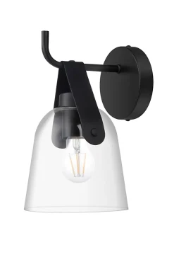 Applique murale Calume E27 15W L.16xH.27xP.19cm noir GoodHome