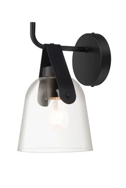 Applique murale Calume E27 15W L.16xH.27xP.19cm noir GoodHome