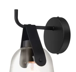 Applique murale Calume E27 15W L.16xH.27xP.19cm noir GoodHome