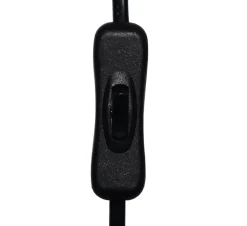 Applique murale Calume E14 28W ⌀24xL.188xH.31cm métal noir et fibre naturelle GoodHome