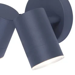 Applique murale Candiac LED intégrée 2 têtes 760lm 8.6W IP44 GoodHome gris anthracite