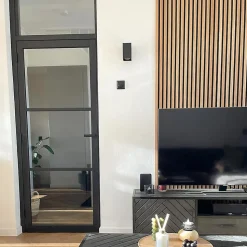 Applique murale carrée design noire - Sabbir