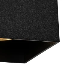 Applique murale carrée design noire - Sabbir