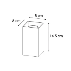 Applique murale carrée design noire - Sabbir