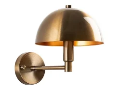 Applique murale champignon en métal effet laiton - H. 24 x D. 20 cm - ELDO