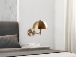 Applique murale champignon en métal effet laiton - H. 24 x D. 20 cm - ELDO