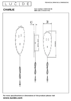 Applique murale CHARLIE en métal avec LED intégré - Crème - Lucide