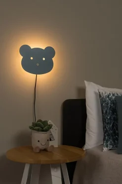 Applique murale CHARLIE en métal avec LED intégré - Bleu - Lucide