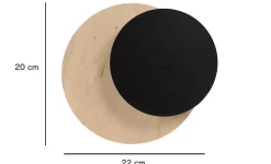 Applique murale CIRCLE 1B BLACK, Emibig Lighting, Fabriqué en EU