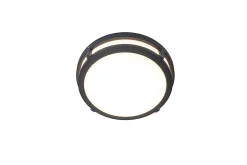 Applique murale Coffman LED intégrée 1400lm 23.5W IP44 GoodHome gris anthracite