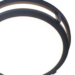 Applique murale Coffman LED intégrée 1400lm 23.5W IP44 GoodHome gris anthracite