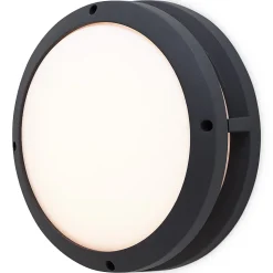 Applique murale Coffman LED intégrée 1400lm 23.5W IP44 GoodHome gris anthracite