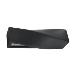 Applique Murale Céramique Rectangle pour Ampoule E27 - SILUMEN - Noir - Blanc - Noir - Chrome