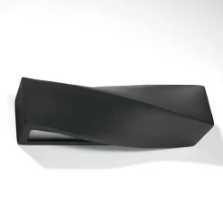 Applique Murale Céramique Rectangle pour Ampoule E27 - SILUMEN - Noir - Blanc - Noir - Chrome