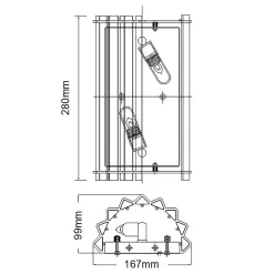 Applique murale Crystal Skye 2 lumières