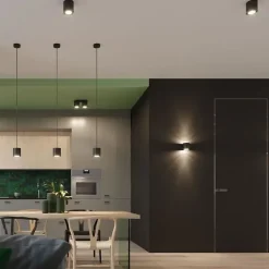 Applique Murale Cylindre LED - SILUMEN - Noir - Ampoule G9 - 12W